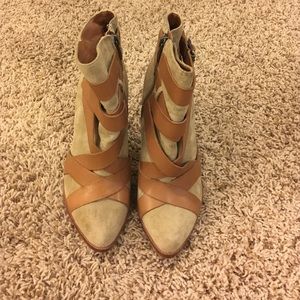 Super sexy suede and leather booties.