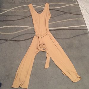 Boohoo nude jumpsuit