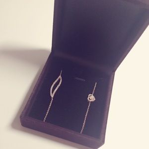 Rose gold crystal bracelet set