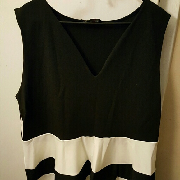 Black and white stripped skater dress