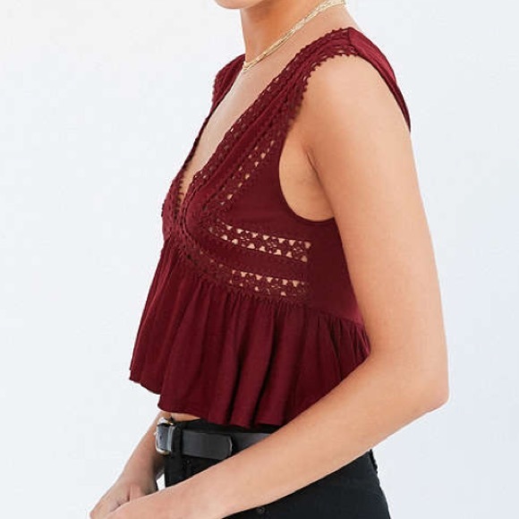 Kimchi Rita V-Neck Lace Top