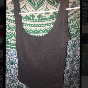 brandy melville gray crop top