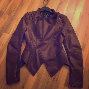 Women's faux leather jacket size medium