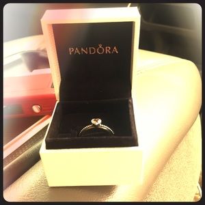 Pandora pink heart ring