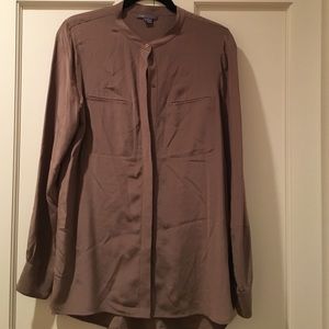 Vince taupe silk top