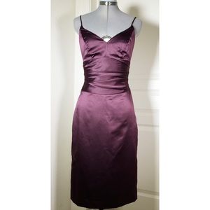 Nicole Miller Wine Red Strapped Cocktail Dress, 0