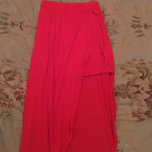 Red Asymmetrical Skirt