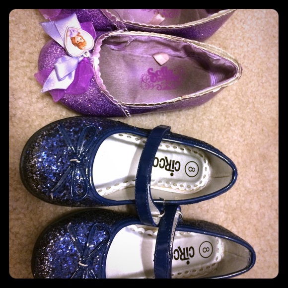 Cute sparkly Little Girls Shoe Bundle Sz 8