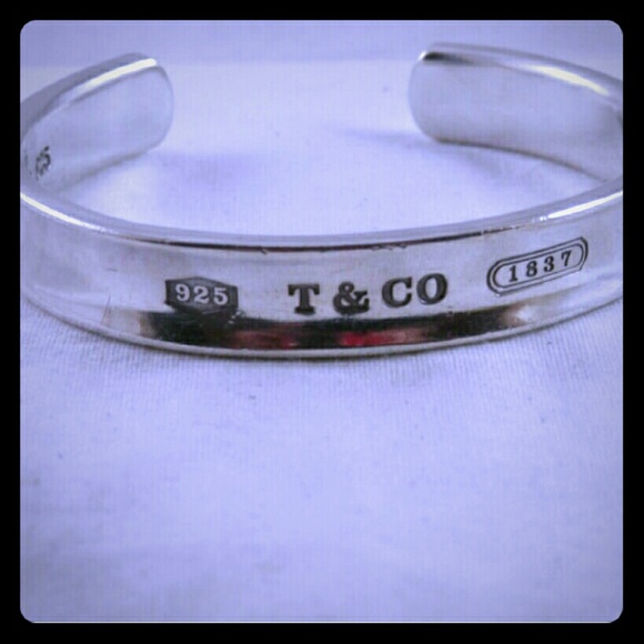 Authentic Tiffany & Co. Silver 1837 Cuff Bracelet