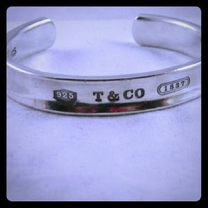 Authentic Tiffany & Co. Silver 1837 Cuff Bracelet