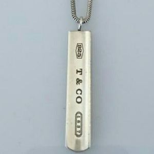 Tiffany & Co.Sterling Silver 1837 bar pendant only