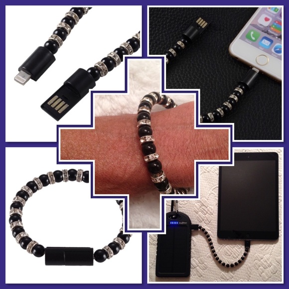 Beaded Bling Bracelet and Apple Lightning Charger - Picture 1 of 4