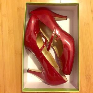Ruby Red patent leather "Caris" pump