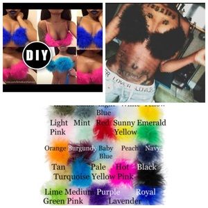 Ree's Collection; Fluffy Boa Bras