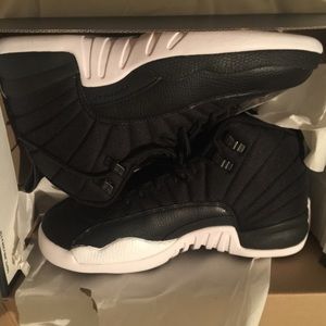 Jordan black and white 12s