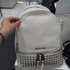 MK white backpack