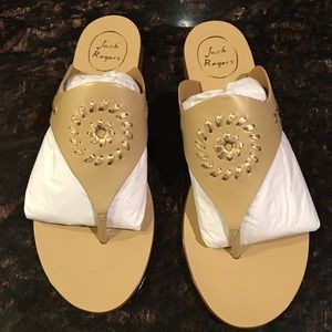 Jack Rogers - Delia sandals - size 9 (camel/gold)