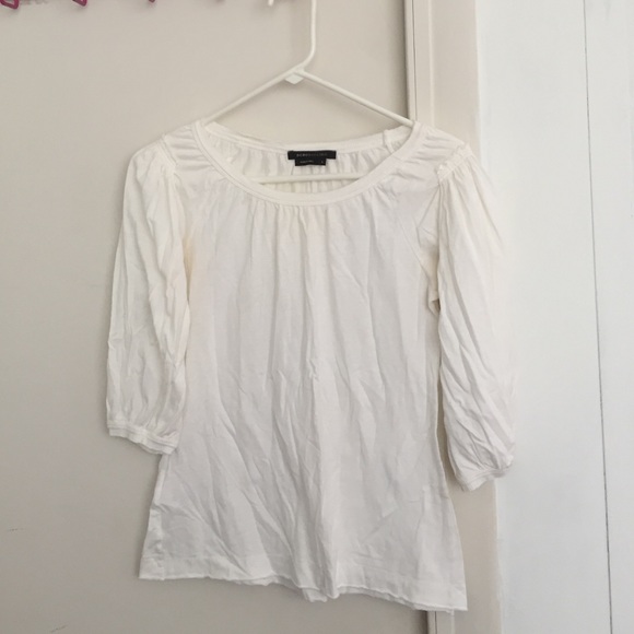 White 3/4 BCBG cotton top