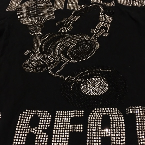 Black Rhinestone Tee - Picture 4 of 4