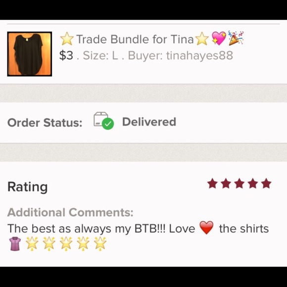 Some trade feedback...