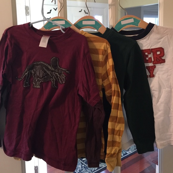 Four size 6 long sleeve boys shirts