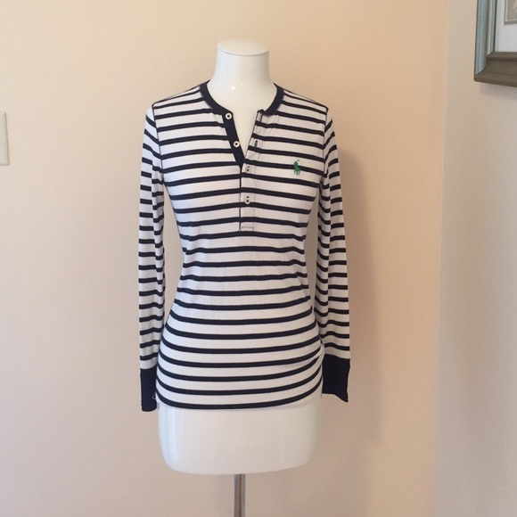 Blue and white striped shirt