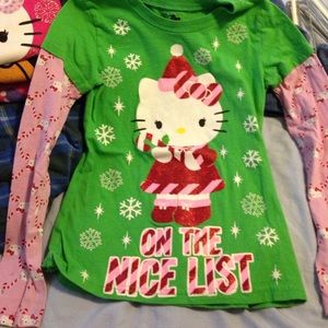 Christmas hello kitty shirt