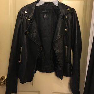 Black leather jacket