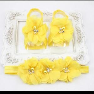 💛 Little Girls Barefoot Sandal Set