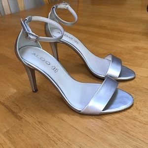 *BRIDESMAID PICK* Silver heeled Sandal by Aldo