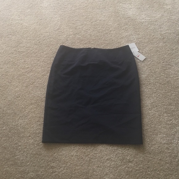 Ellen Tracy Dresses & Skirts - Straight Navy Blue Skirt with back Slit