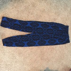 Black and blue pants