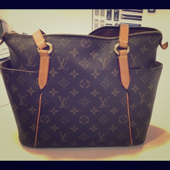 Louis Vuitton Monogram Brown Tote Shoulder Bag