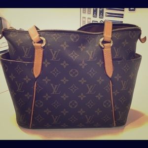 Louis Vuitton Monogram Brown Tote Shoulder Bag