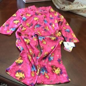 Disney princess girls fleece pjs size 6