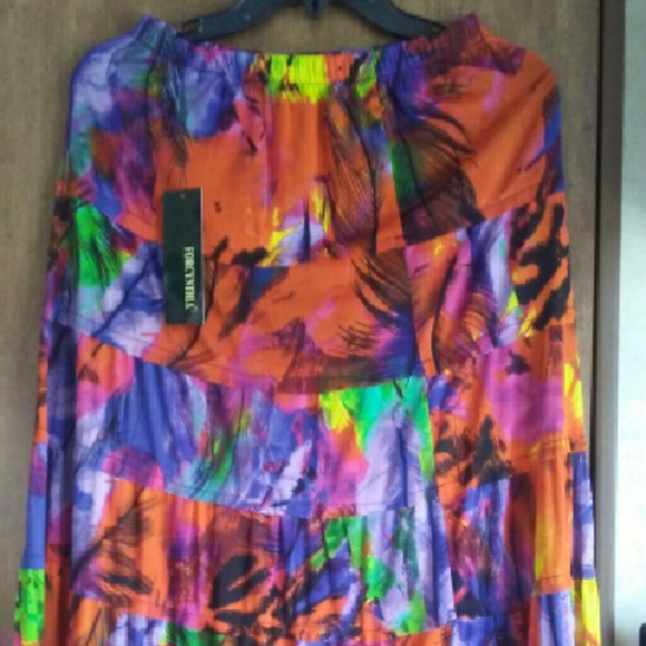 Full length skirt multicolored - Picture 2 of 3