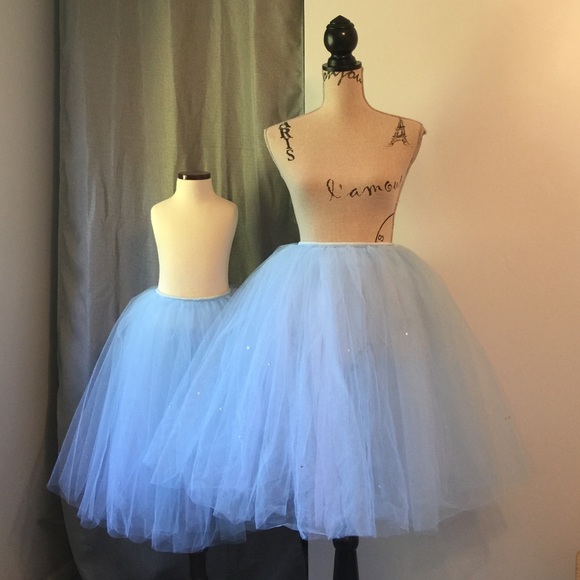 Dresses & Skirts - Three layer tulle skirt in powder blue With bling