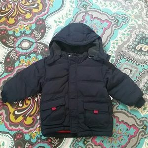 Baby Gap Navy Blue Down Winter Coat, Size 3 years