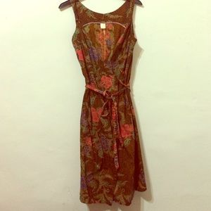 Vintage Batik Wrap Dress