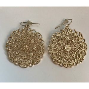 Fancy Gold Dangle Earrings