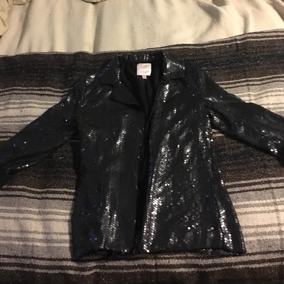Romeo and Juliet black sequin blazer