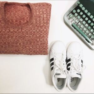 Vintage Distressed Blush Pullover Sweater