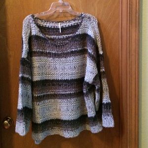 Free People soft knitted striped pullover