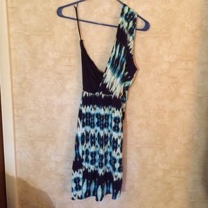 Tie Dye one shoulder/strapless dress