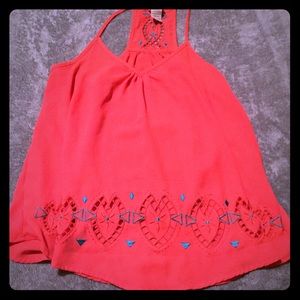 Daytrip flowy and dressy racerback tank. Sz M