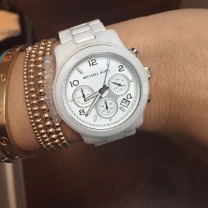 Michael Kors White Acrylic Watch