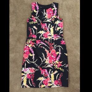 Multi colored floral patterned dress