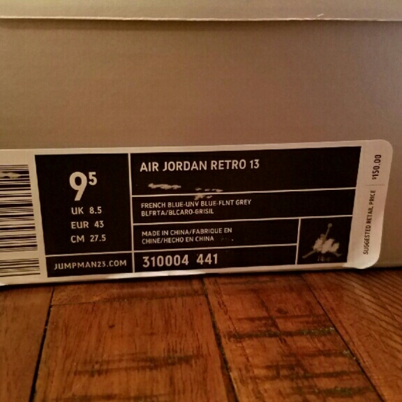 NIB 2005 Men\'s NIKE Air Jordan Retro 13 Blue Flint
