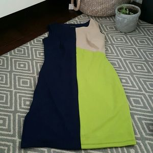 NWOT never worn. Super cute color block dress!