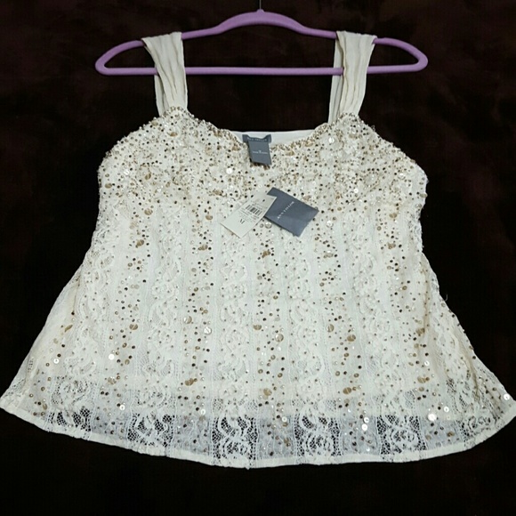 Ann Taylor Sequined Tank Top